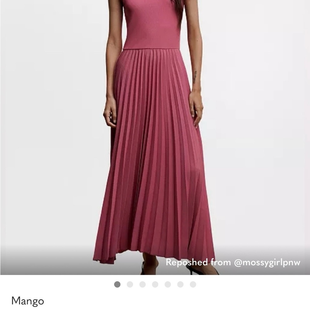 Mango Pink Sleeveless Maxi Dress